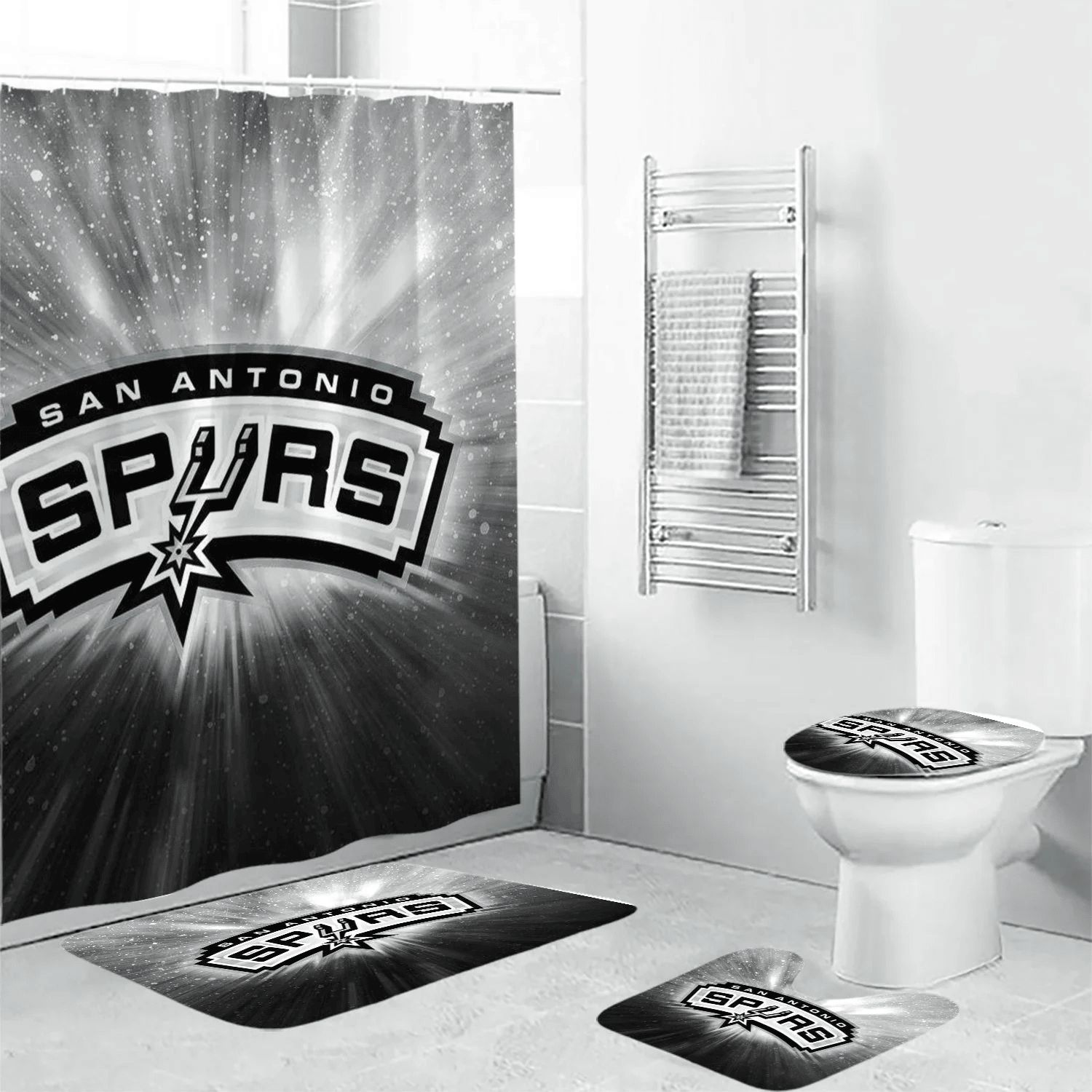 San-Antonio-Spurs-Logo-Galaxy-White-Waterproof-Shower-Curtain-Non-Slip-Toilet-Lid-Cover-Bath-Mat-Bathroom-Set-BRS2656 San Antonio Spurs Logo Galaxy White Waterproof Shower Curtain Non-Slip Toilet Lid Cover Bath Mat Bathroom Set BRS2656