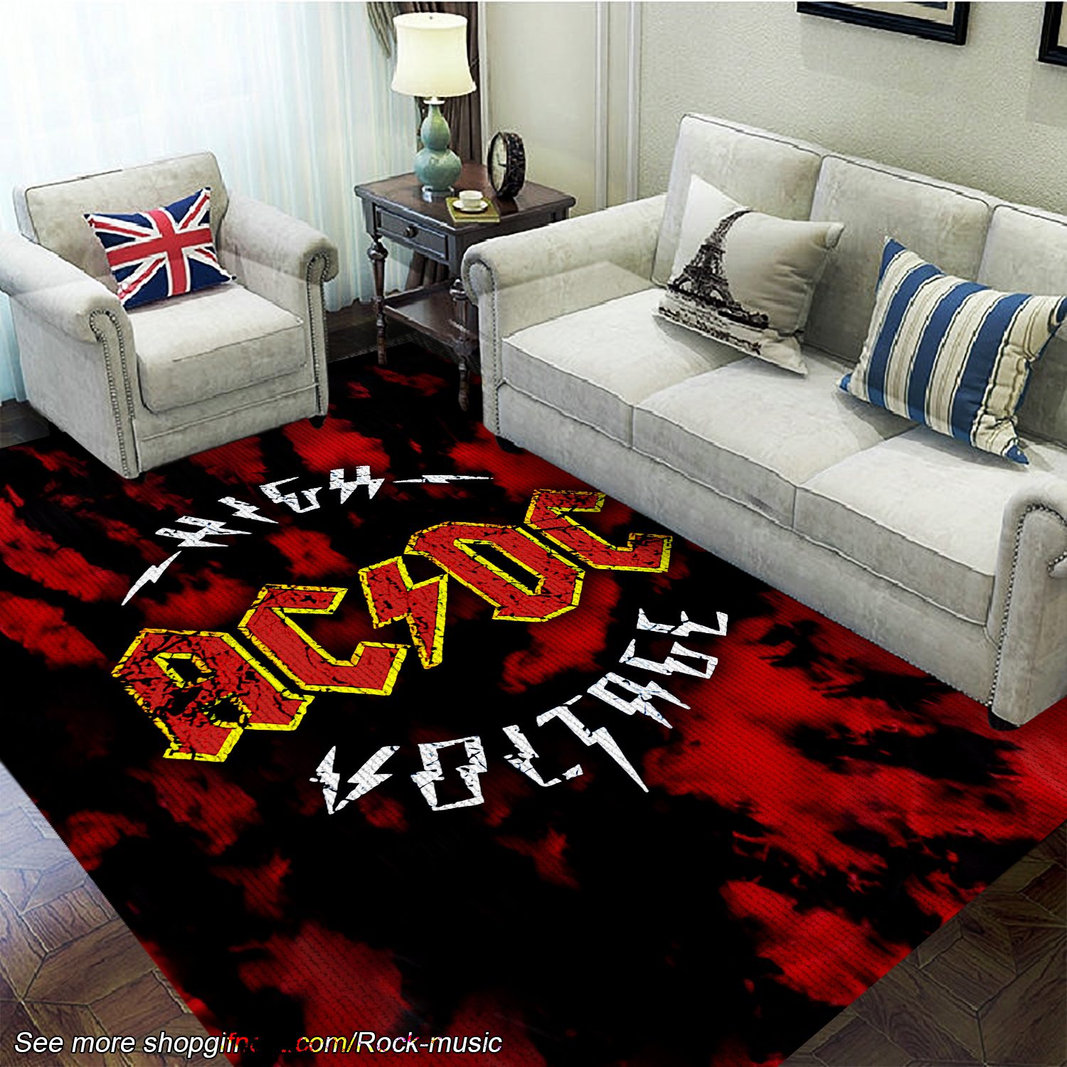 ACDC-Rectangular-Rug-Floor-Decor-GRR1096 AC/DC Rectangular Rug Floor Decor GRR1096