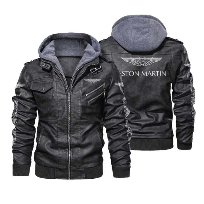 Aston Martin Black Brown Leather Jacket LIZ070