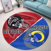 Atlanta Falcons vs Los Angeles Rams Premium Round Rug Floor Decor SRR1198