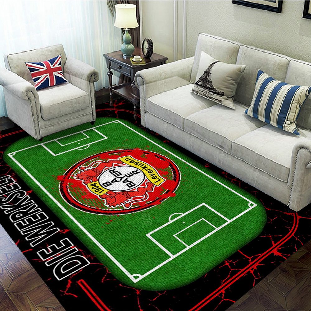 Bayer-Leverkusen-Rectangular-Rug-Floor-Decor-GRR1099 Bayer Leverkusen Rectangular Rug Floor Decor GRR1099
