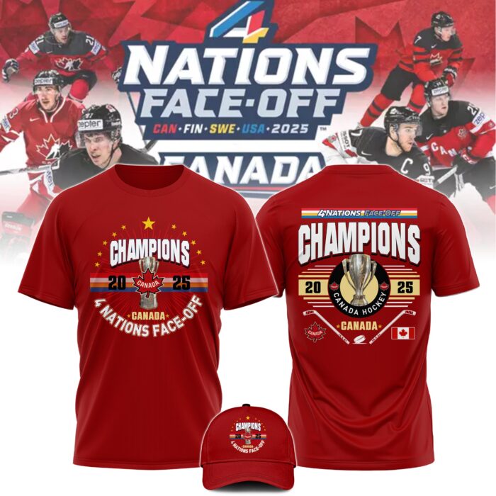 Canada Hockey Champions 4 Nations Face-Off Limited Edition Tshirt 2025