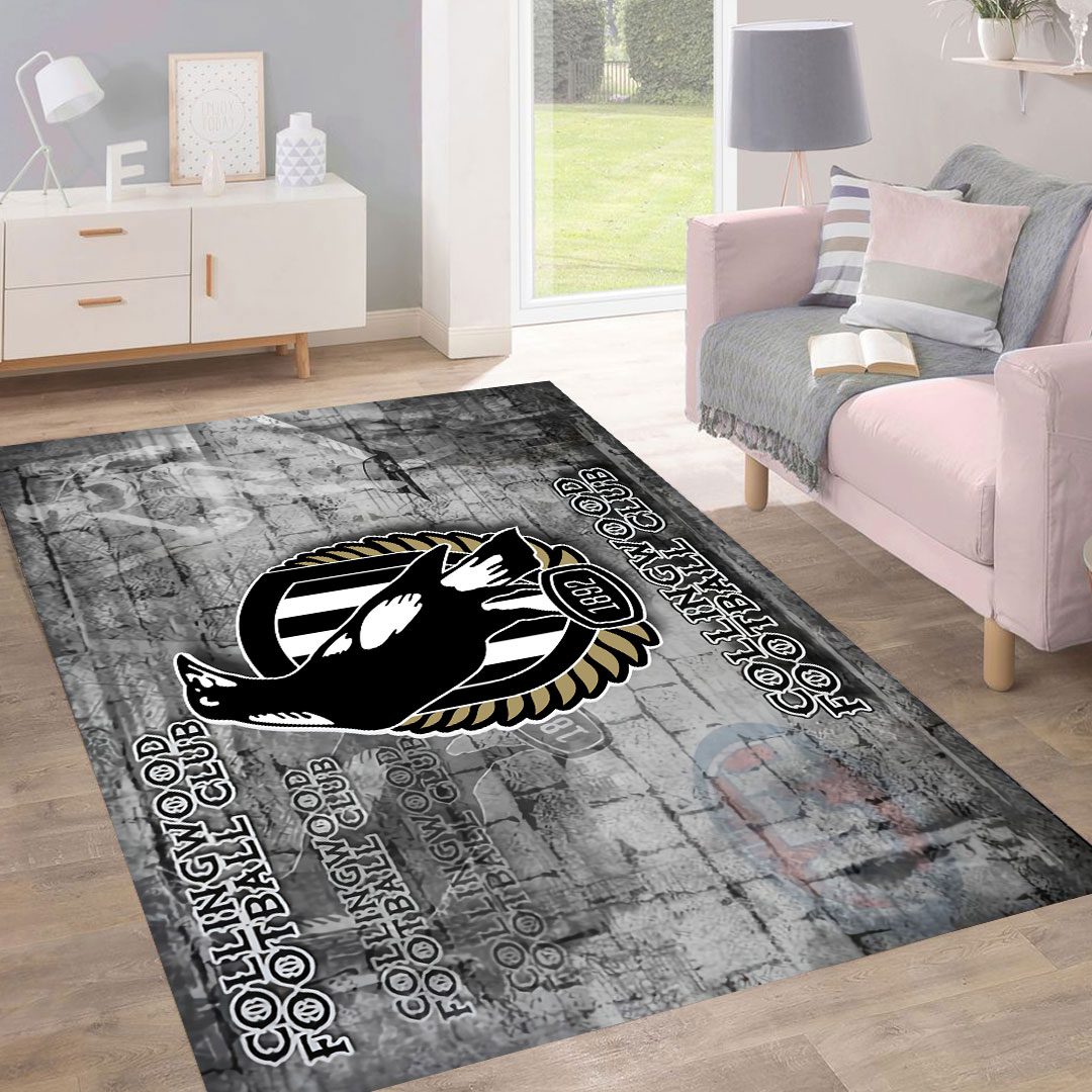 Collingwood-FC-Rectangular-Rug-Floor-Decor-GRR1133 Collingwood FC Rectangular Rug Floor Decor GRR1133