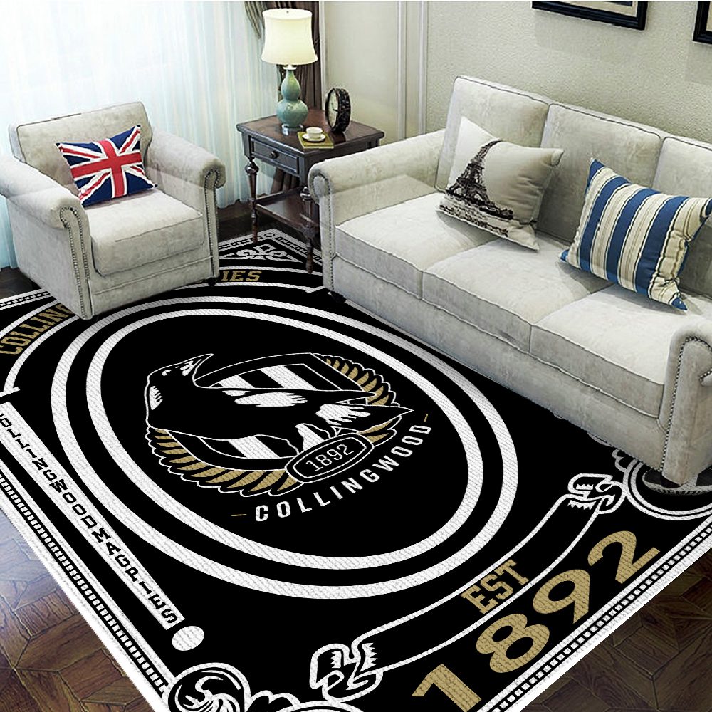Collingwood-FC-Rectangular-Rug-Floor-Decor-GRR1146 Collingwood FC Rectangular Rug Floor Decor GRR1146