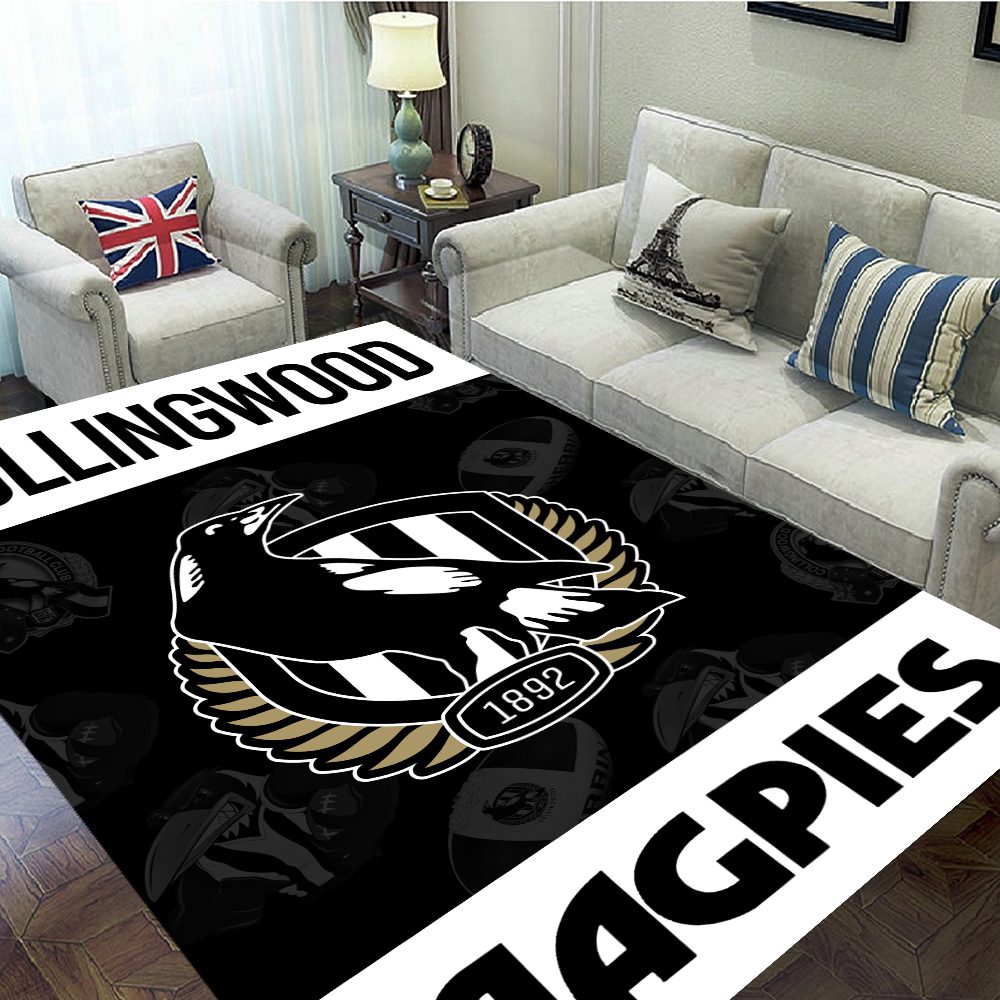 Collingwood-FC-Rectangular-Rug-Floor-Decor-GRR1148 Collingwood FC Rectangular Rug Floor Decor GRR1148