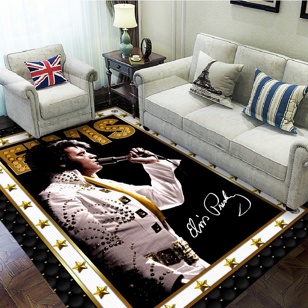 Elvis-Presley-Rectangular-Rug-Floor-Decor-GRR1071 Elvis Presley Rectangular Rug Floor Decor GRR1071