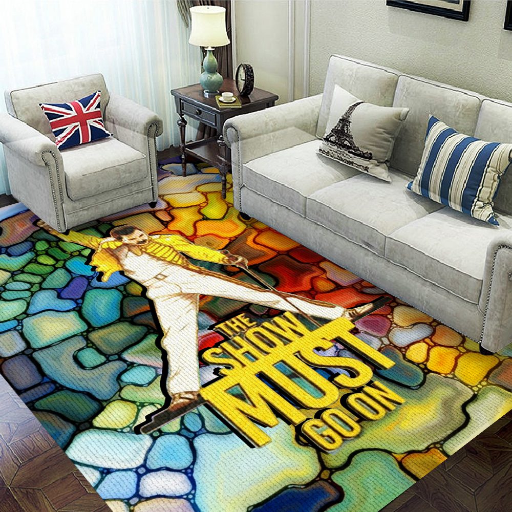 Freddie-Mercury-Rectangular-Rug-Floor-Decor-GRR1086 Freddie Mercury Rectangular Rug Floor Decor GRR1086