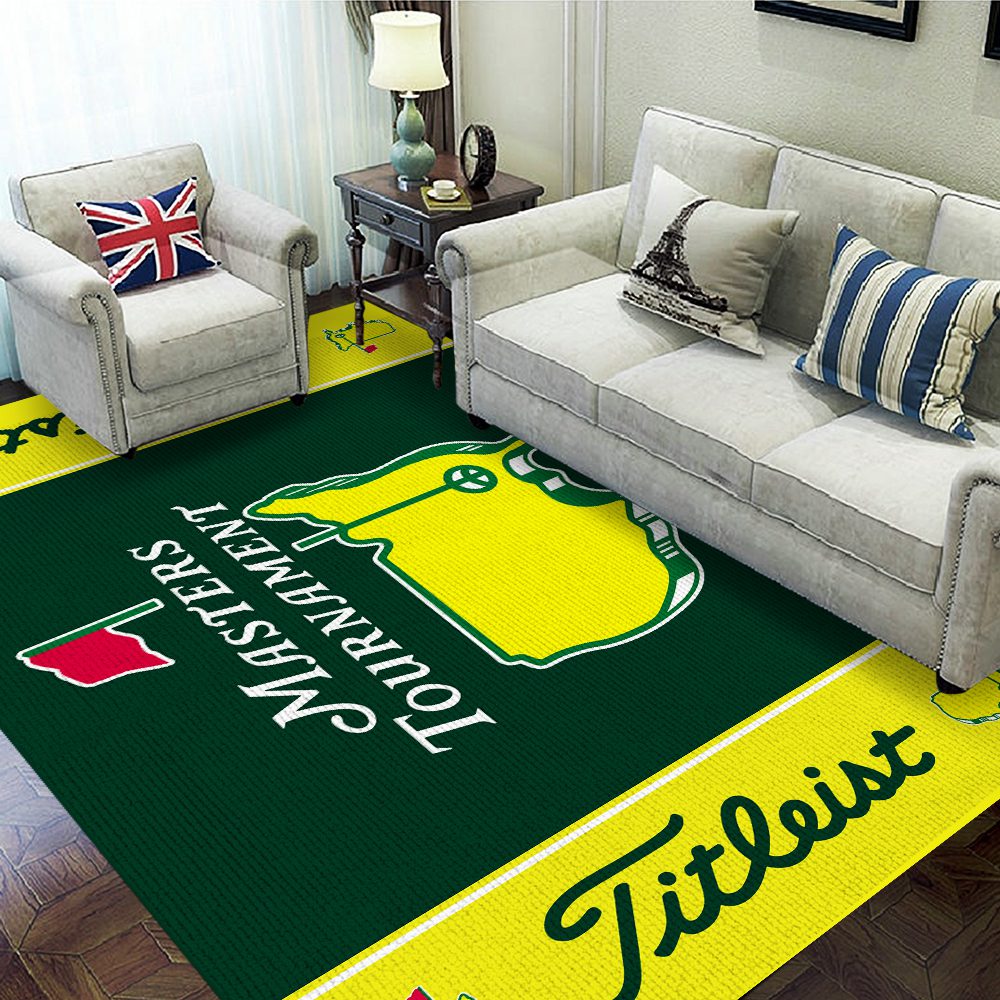 Golf-Masters-Tournament-TITL-Rectangular-Rug-Floor-Decor-GRR1113 Golf Masters Tournament TITL Rectangular Rug Floor Decor GRR1113