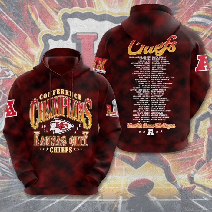 Kansas City Chiefs 3D Unisex Hoodie LIX1038