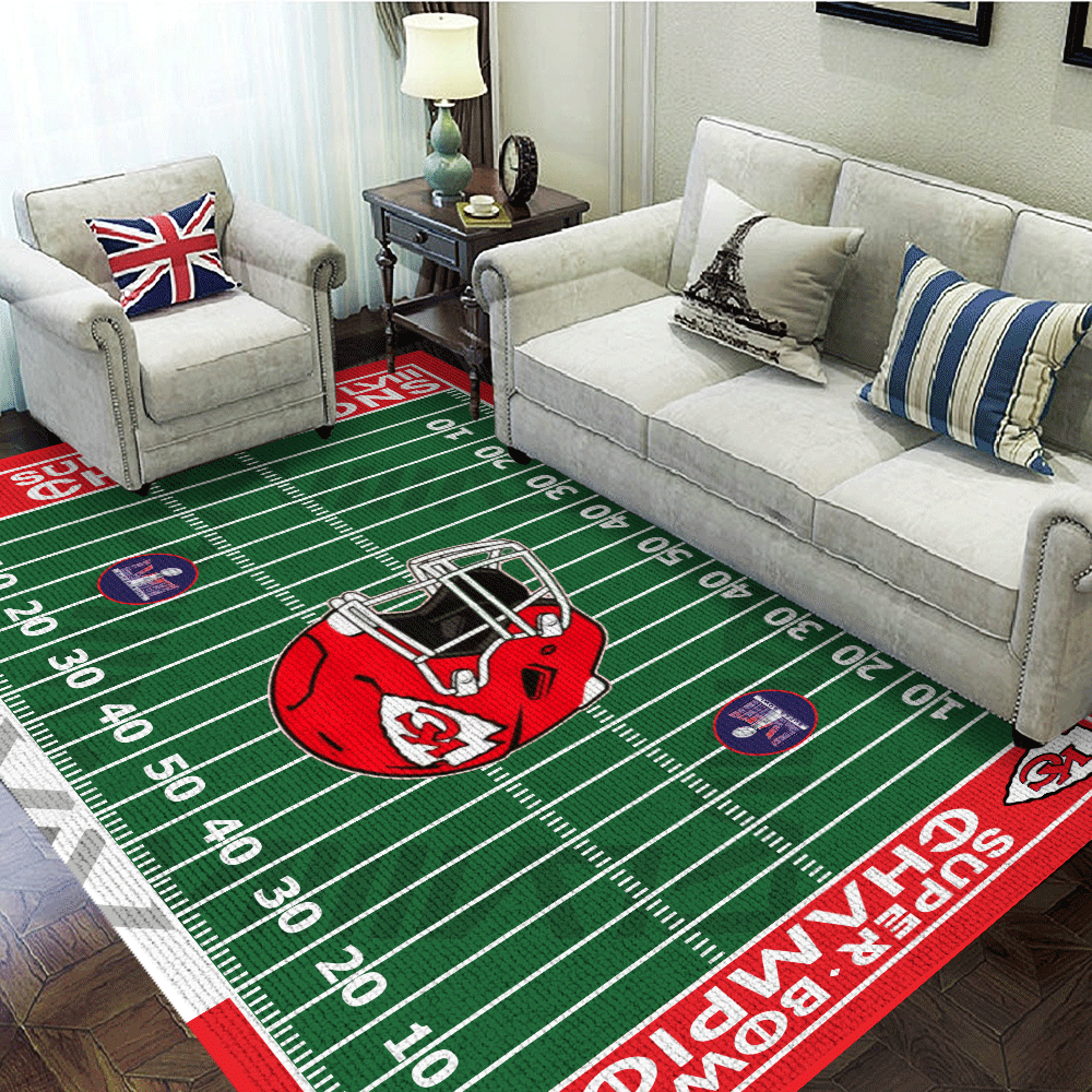 Kansas-City-Chiefs-Rectangular-Rug-Floor-Decor-GRR1108 Kansas City Chiefs Rectangular Rug Floor Decor GRR1108