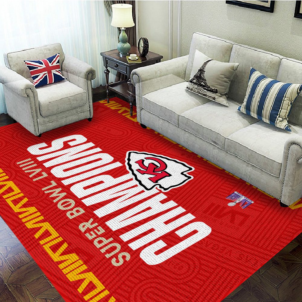 Kansas-City-Chiefs-Rectangular-Rug-Floor-Decor-GRR1112 Kansas City Chiefs Rectangular Rug Floor Decor GRR1112