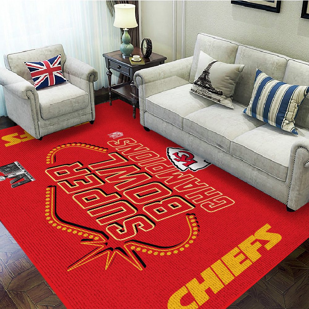 Kansas-City-Chiefs-Rectangular-Rug-Floor-Decor-GRR1116 Kansas City Chiefs Rectangular Rug Floor Decor GRR1116
