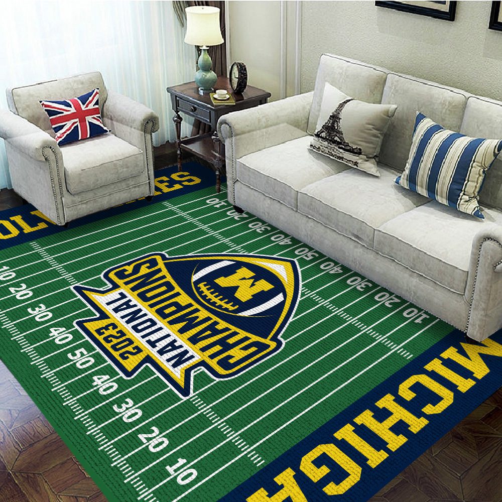Michigan-Wolverines-Football-Rectangular-Rug-Floor-Decor-GRR1120 Michigan Wolverines Football Rectangular Rug Floor Decor GRR1120