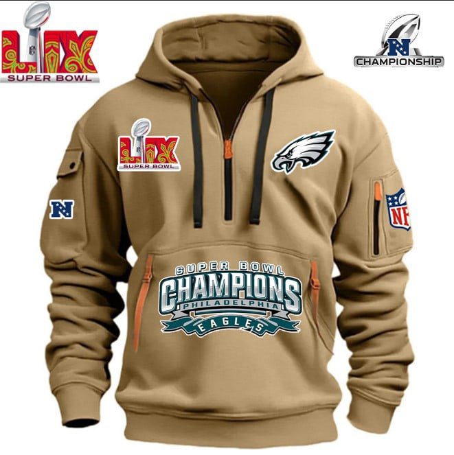 NFL-Super-Bowl-LIX-2025-Champion-Philadelphia-Eagles-Hoodie-Half-Zipper-PQH1000-7