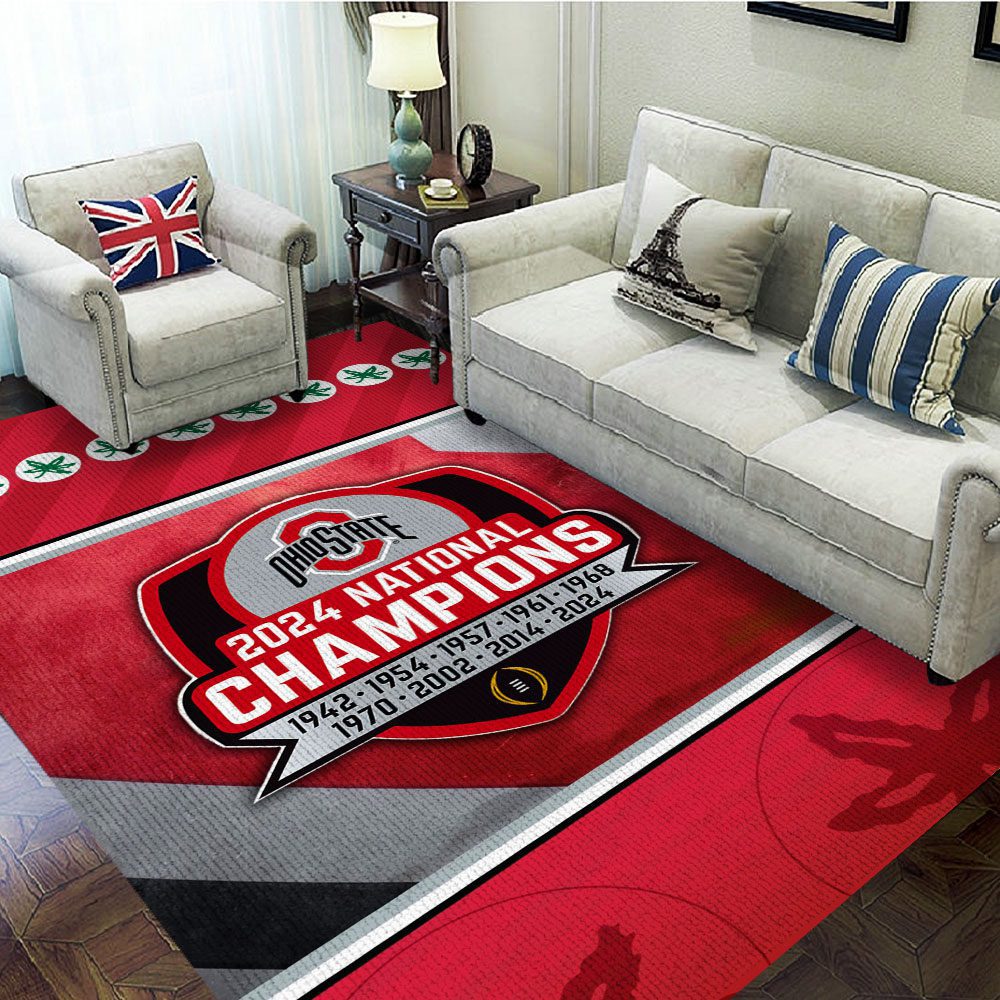Ohio-State-Buckeyes-Football-Rectangular-Rug-Floor-Decor-GRR1001 Ohio State Buckeyes Football Rectangular Rug Floor Decor GRR1001
