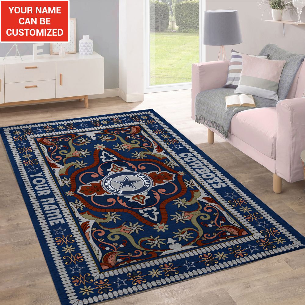 Personalized-Dallas-Cowboys-Rectangular-Rug-Floor-Decor-GRR1063-1