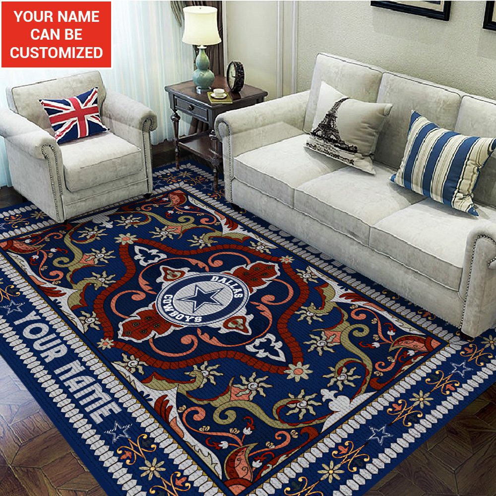 Personalized-Dallas-Cowboys-Rectangular-Rug-Floor-Decor-GRR1063 Personalized Dallas Cowboys Rectangular Rug Floor Decor GRR1063
