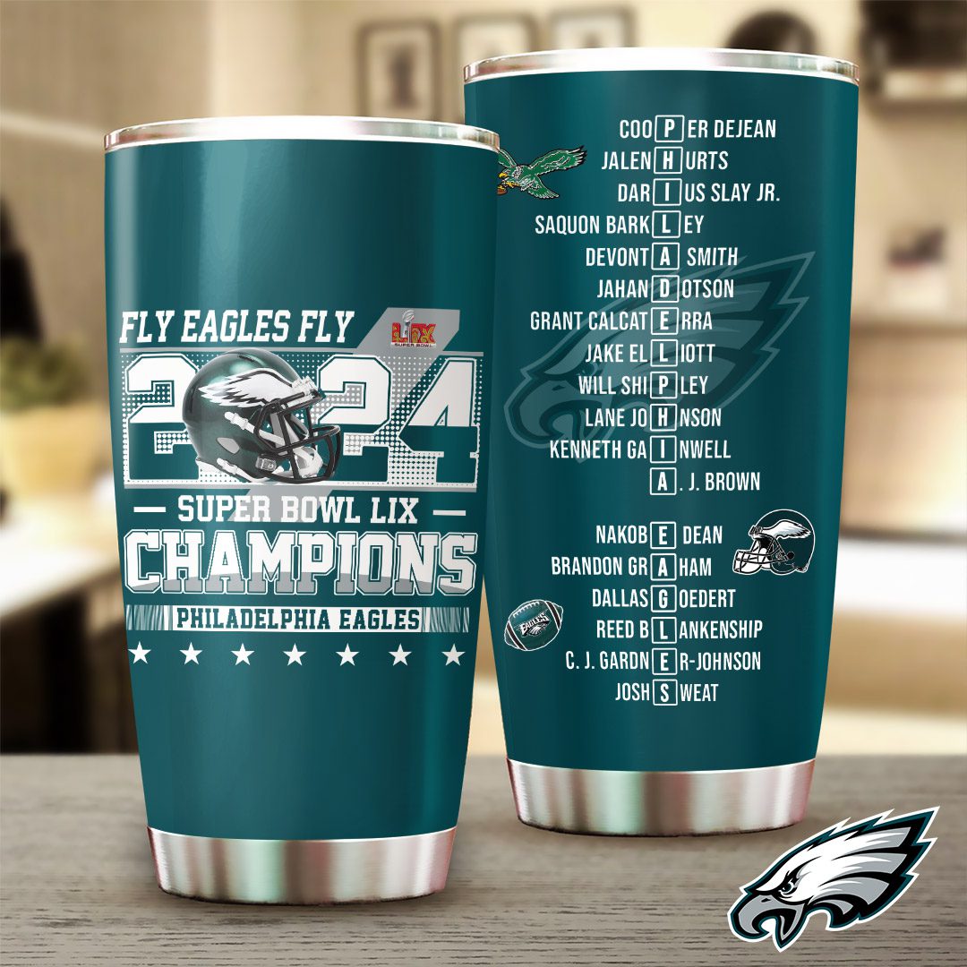 Philadelphia-Eagles-Honor-Champion-Super-Bowl-LIX-2025-Tumbler-Cup-ESB1014 Philadelphia Eagles Honor Champion Super Bowl LIX 2025 Tumbler Cup ESB1014