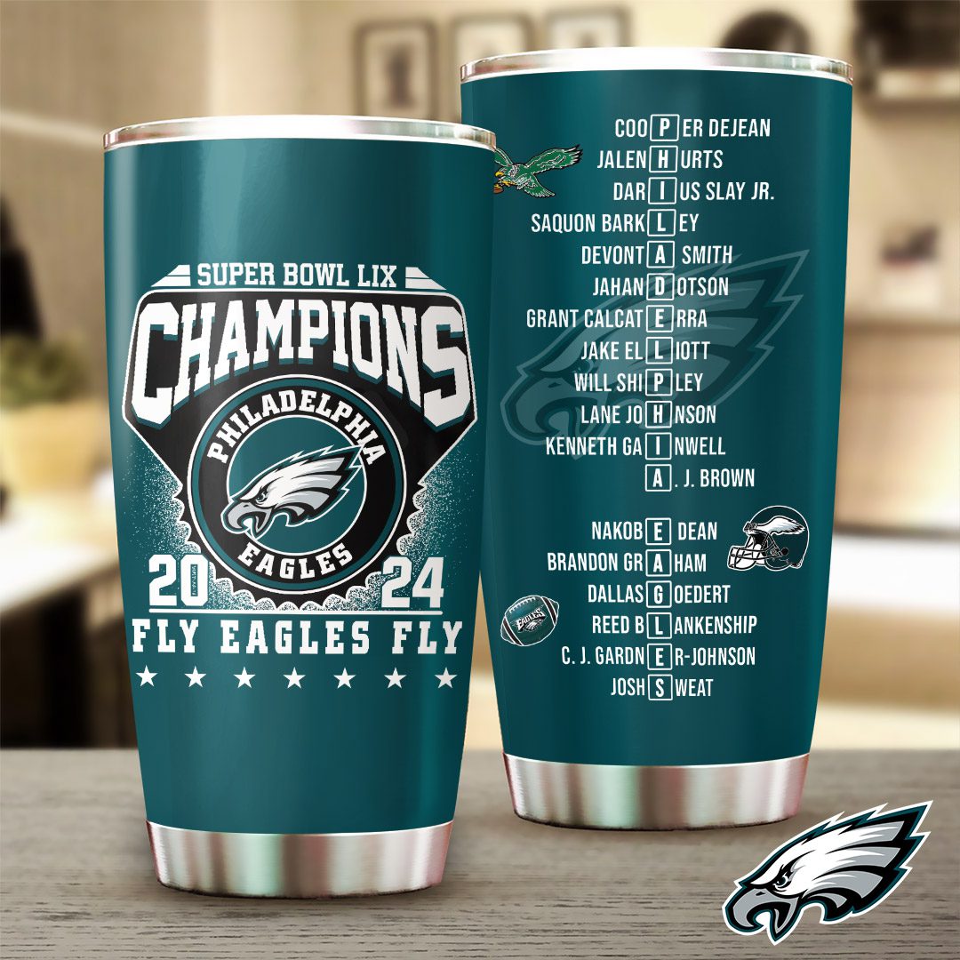 Philadelphia-Eagles-Honor-Champion-Super-Bowl-LIX-2025-Tumbler-Cup-ESB1017 Philadelphia Eagles Honor Champion Super Bowl LIX 2025 Tumbler Cup ESB1017