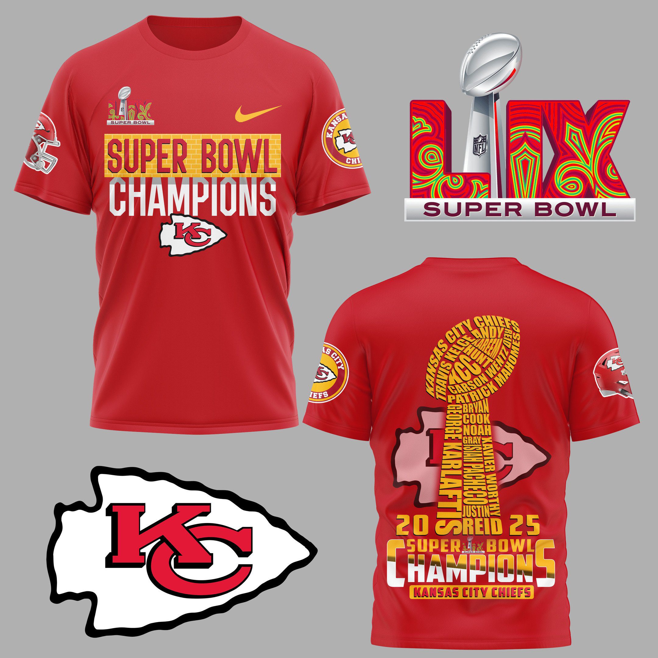 Premium-Kansas-City-Chiefs-Super-Bowl-Champs-LIX-2025-3D-Performance-T-Shirt-Red Premium Kansas City Chiefs Super Bowl Champs LIX 2025 3D Performance T-Shirt - Red