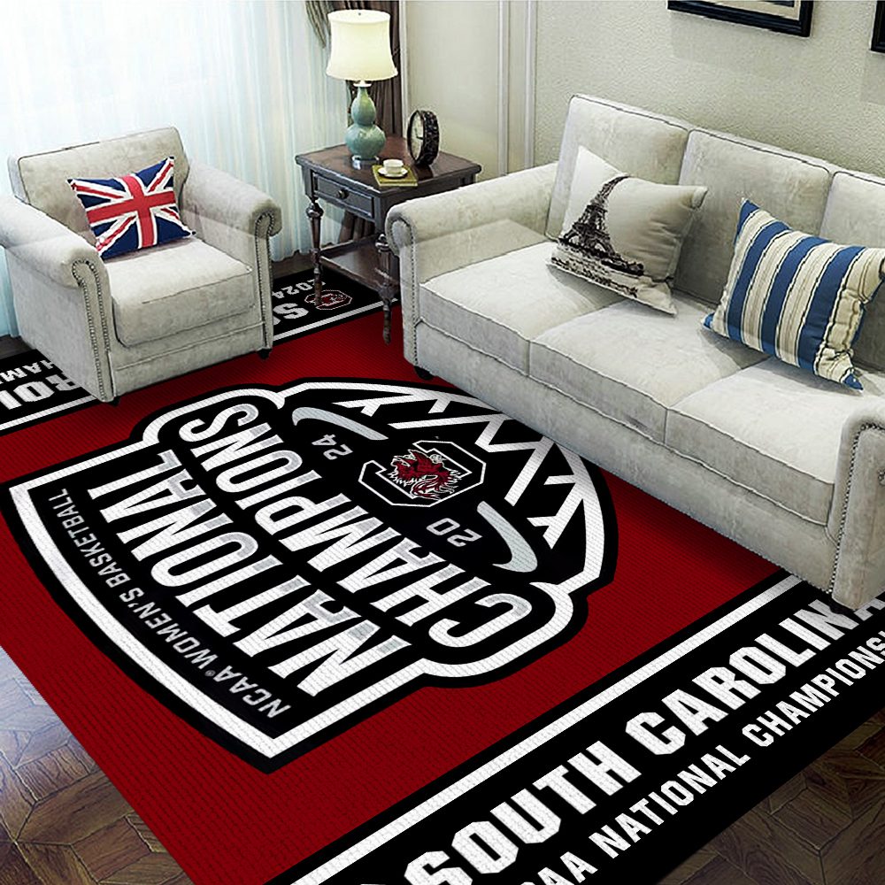 South-Carolina-Gamecocks-Womens-Basketball-Rectangular-Rug-Floor-Decor-GRR1092 South Carolina Gamecocks Women's Basketball Rectangular Rug Floor Decor GRR1092