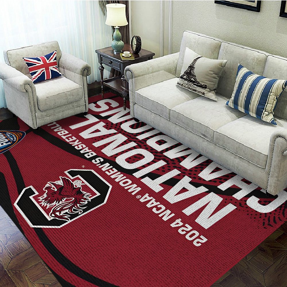 South-Carolina-Gamecocks-Womens-Basketball-Rectangular-Rug-Floor-Decor-GRR1093 South Carolina Gamecocks Women's Basketball Rectangular Rug Floor Decor GRR1093