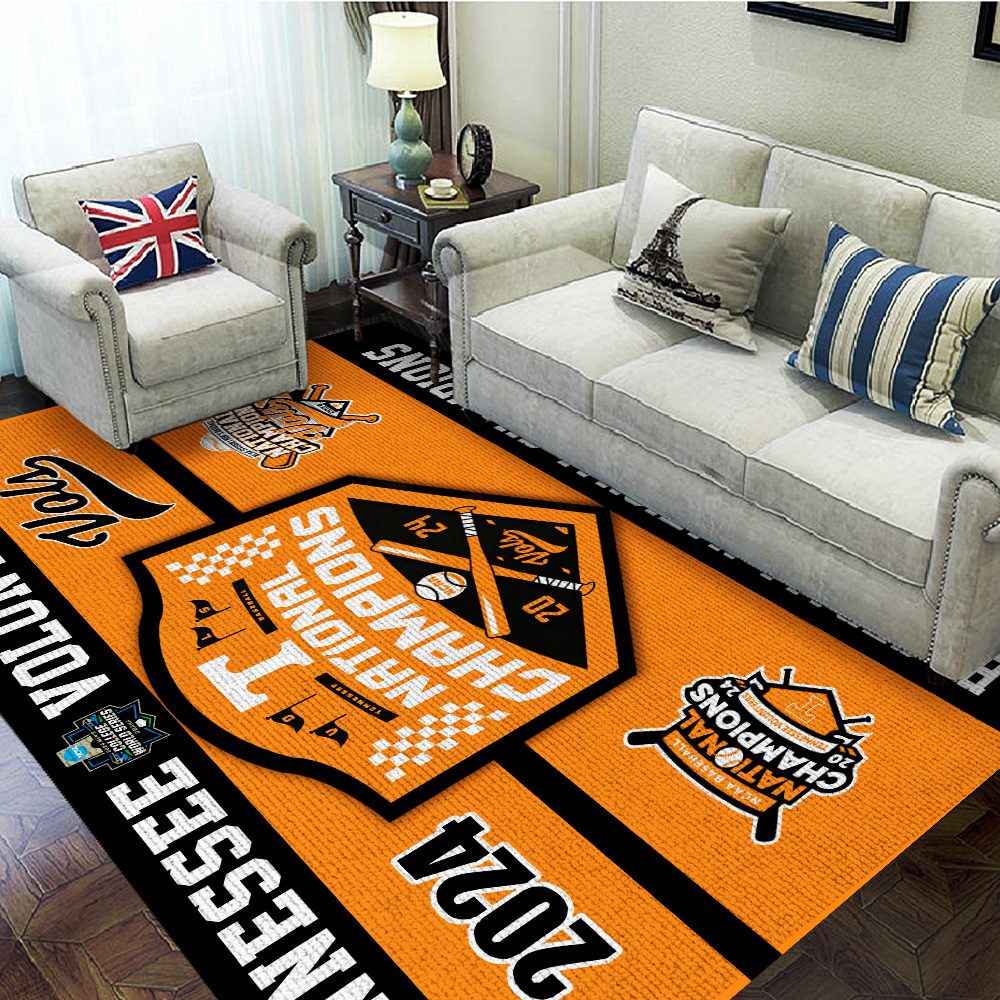 Tennessee-Volunteers-Baseball-Rectangular-Rug-Floor-Decor-GRR1079 Tennessee Volunteers Baseball Rectangular Rug Floor Decor GRR1079