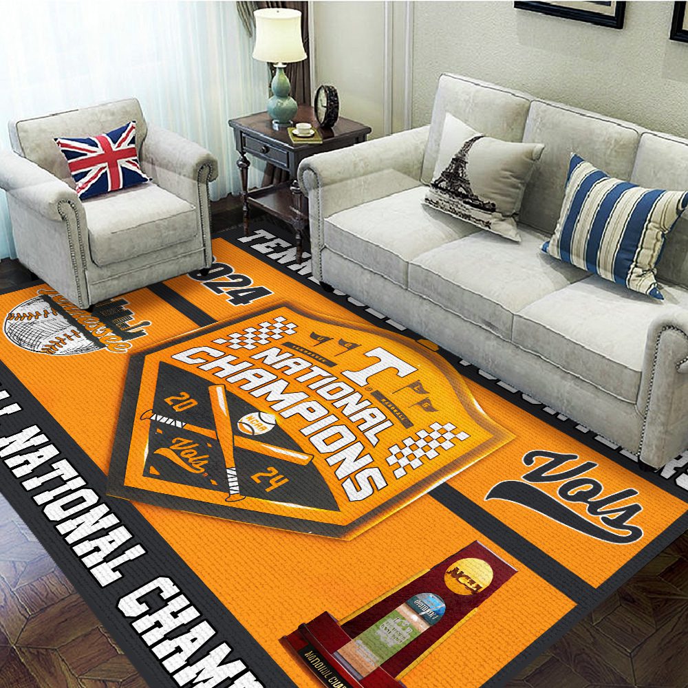 Tennessee-Volunteers-Baseball-Rectangular-Rug-Floor-Decor-GRR1080 Tennessee Volunteers Baseball Rectangular Rug Floor Decor GRR1080