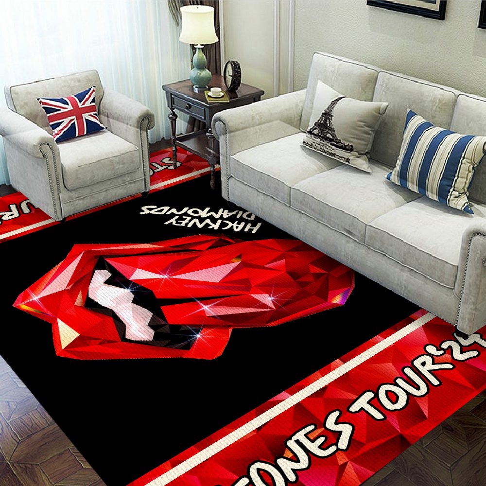 The-Rolling-Stones-Rectangular-Rug-Floor-Decor-GRR1107 The Rolling Stones Rectangular Rug Floor Decor GRR1107