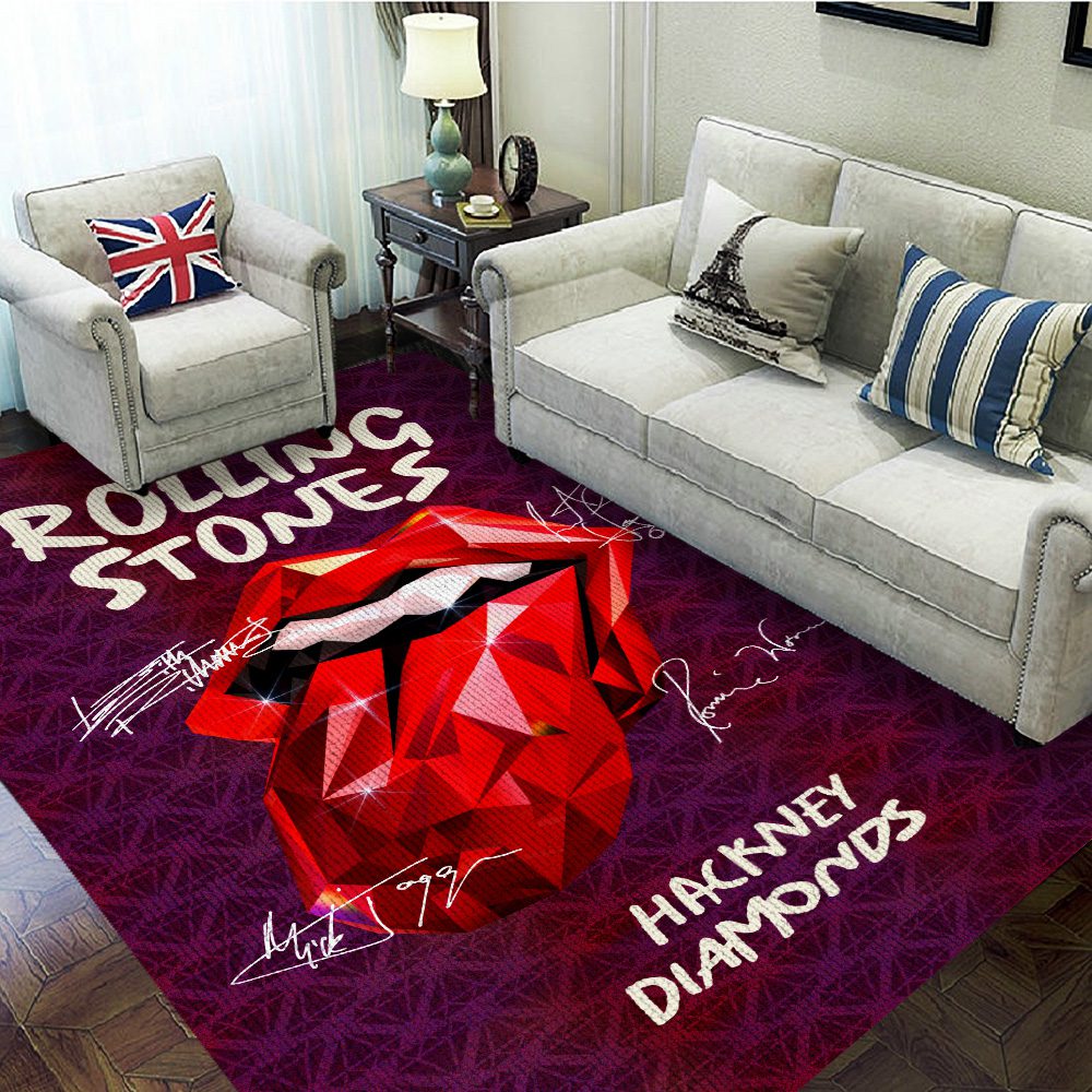 The-Rolling-Stones-Rectangular-Rug-Floor-Decor-GRR1129 The Rolling Stones Rectangular Rug Floor Decor GRR1129