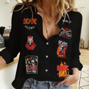 AC/DC Women Casual Shirt 3D Linen Shirt GWS1167