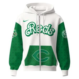 Cincinnati Reds MLB x St. Patrick's Day Limited Edition Performance Zip Hoodie 2025