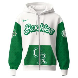 Colorado Rockies MLB x St. Patrick's Day Limited Edition Performance Zip Hoodie 2025