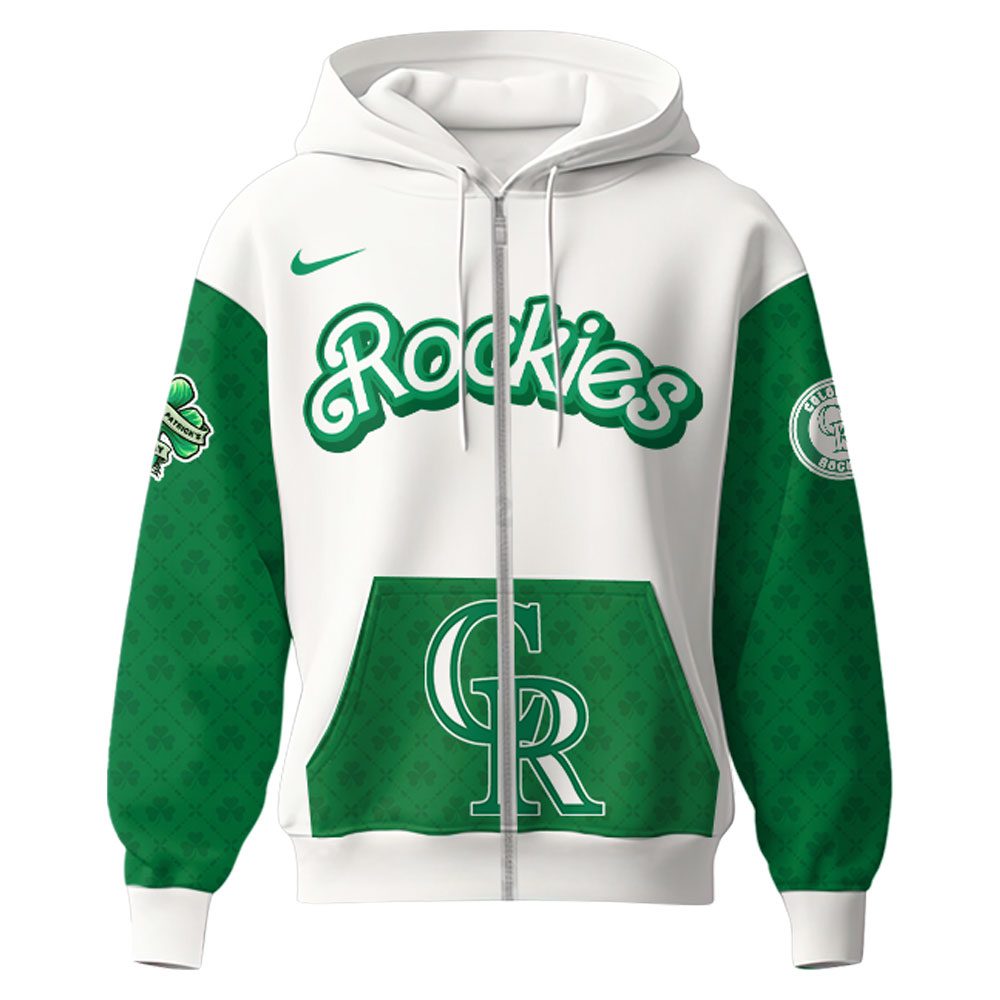 Colorado-Rockies-MLB-x-St.-Patricks-Day-Limited-Edition-Performance-Zip-Hoodie-2025 Colorado Rockies MLB x St. Patrick's Day Limited Edition Performance Zip Hoodie 2025