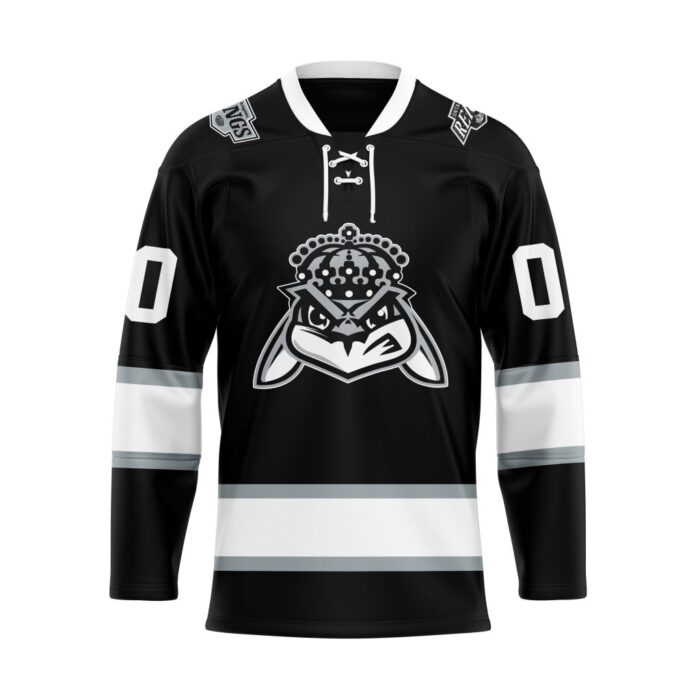 ECHL Greenville Swamp Rabbits Personalized Kings Lace Hockey Jersey