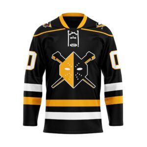 ECHL Wheeling Nailers Personalized Away Lace Hockey Jersey