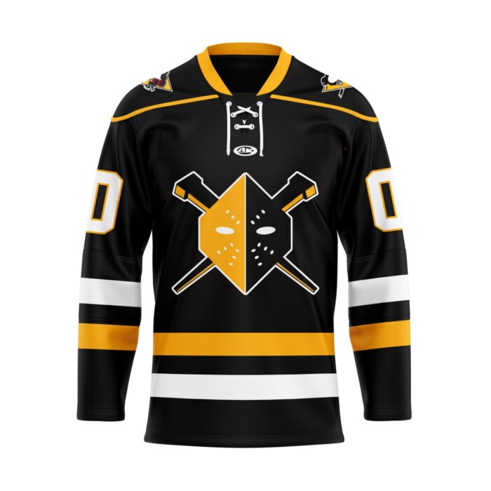 ECHL Wheeling Nailers Personalized Away Lace Hockey Jersey