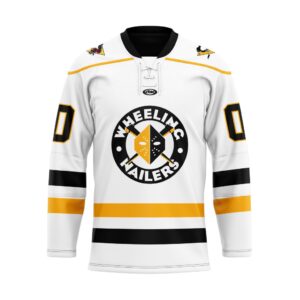 ECHL Wheeling Nailers Personalized Home Lace Hockey Jersey