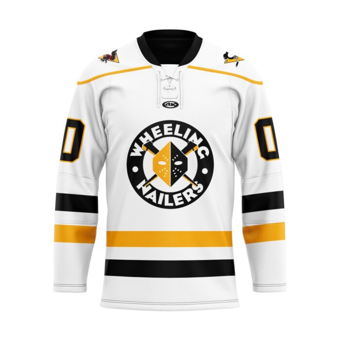 ECHL Wheeling Nailers Personalized Home Lace Hockey Jersey
