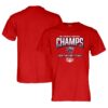 Liberty Flames Blue 84 Unisex 2025 C-USA Men's Basketball Conference Tournament Champions T-Shirt - Red