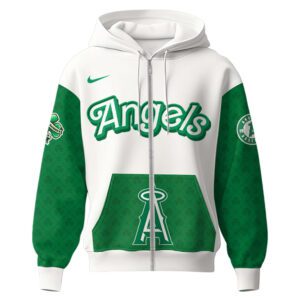 Los Angeles Angels MLB x St. Patrick's Day Limited Edition Performance Zip Hoodie 2025