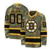 NHL Boston Bruins Special Camo Design V-neck Hockey Jersey FHJ302