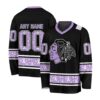 NHL Chicago Blackhawks Special Black Hockey Fight Cancer V-neck Hockey Jersey FHJ301