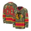 NHL Chicago Blackhawks Special Camo Design V-neck Hockey Jersey FHJ302