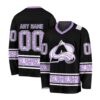 NHL Colorado Avalanche Special Black Hockey Fight Cancer V-neck Hockey Jersey FHJ301