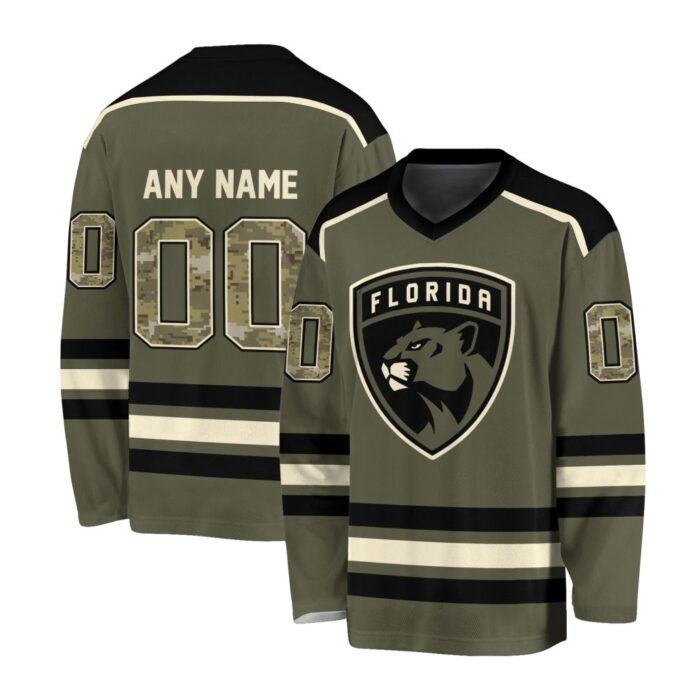 NHL Florida Panthers Special Camo V-neck Hockey Jersey FHJ301