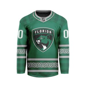 NHL Florida Panthers Special Design For St.Patrick's Day Hockey Jersey Collar Logo FHC1003