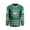 NHL Montreal Canadiens Special Design For St.Patrick's Day Hockey Jersey Collar Logo FHC1003