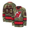 NHL New Jersey Devils Special Camo Design V-neck Hockey Jersey FHJ302