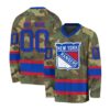 NHL New York Rangers Special Camo Design V-neck Hockey Jersey FHJ302
